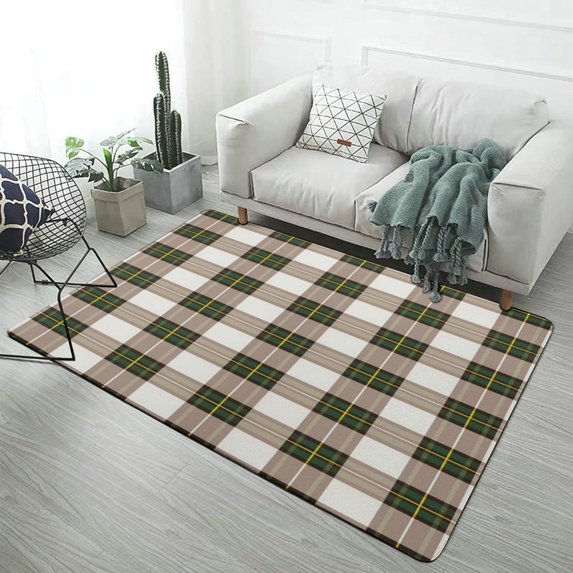 Settee Rug With Pattern Plaid Pattern Design(8) Carpet Rug for Bedroom Living Room Home Sofa ...