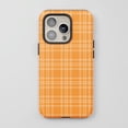 thumbnail image 1 of Plaid Pattern For All iPhone Series Protective Phone Case Geometric Orange, 1 of 7