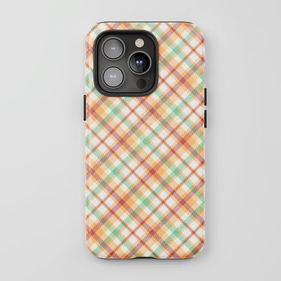 Plaid Pattern For All iPhone Series Tough Phone Case Vintage
