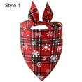 thumbnail image 1 of Plaid Pattern Pet Bib - Decorative Polyester Bandana - Fashion Dogs Collars - Christmas Accessory, 1 of 8