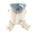 thumbnail image 1 of Plaid Pattern Pet Bodysuit Keep Warm Four-Leg Jumpsuits Outfit for Dogs – Comfort & Style, 1 of 8
