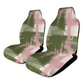 Plaid Pattern1 Automotive Seat Covers with Storage Pockets, Universal