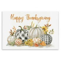 Stupell Industries Plaid & Patterned Thanksgiving Pumpkins Wall Plaque Art, design by Nan, 13 x 19