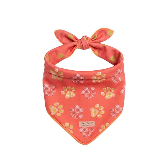 Plaid Paw Print Bandana