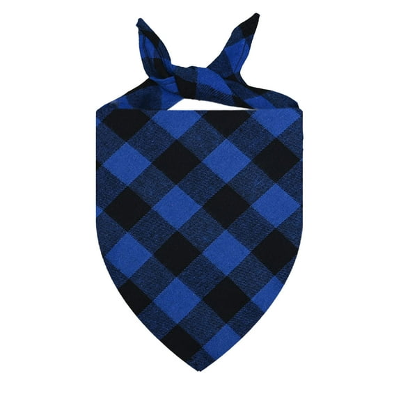 Plaid Pet Bandana - Polyester, One Size, Machine Washable - Stylish Accessory, for Dogs/Cats - Dress Up, Daily Wear, Holiday Decor