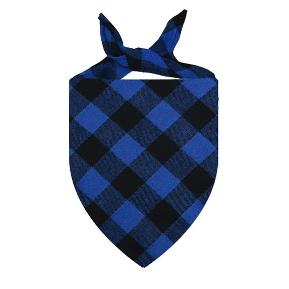 Plaid Pet Bandana - Polyester, One Size, Machine Washable - Stylish Accessory, for Dogs/Cats - Dress Up, Daily Wear, Holiday Decor