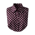 thumbnail image 1 of Plaid Peter Pan Faux False Collar, AURORADY Detachable Checkered Dickey Half Shirts, Casual Button Down Layering Fake Collar Vintage Decor Accessory for Women Girls Blouse Sweater Wine One Size, 1 of 2
