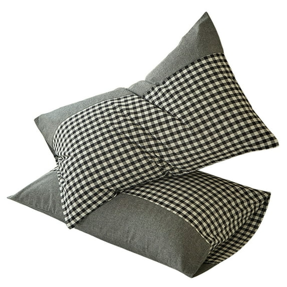 Plaid Pillow Shams Checkered Pillowcase Ginghams Pillow Covers Standard Size Pillow Cases Soft Breathable Pillow Cases Set Of 2 Farmhouses Pillowcase