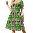 thumbnail image 1 of Plaid Pink & Green Dress womens dress cute dress Summer skirt, 1 of 7