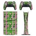 thumbnail image 1 of Plaid Pink & Green PS5/PS5 Pro/PS5 Slim Digital Disc Skin Sticker For Console And Controller Skins, 1 of 7
