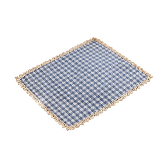 Plaid Placemats,Home Plate Mat,Buffalo Check Plaids Placemats for Dining Table,16*12IN Four Seasons Kitchen Dining Table Decoration(Blue)