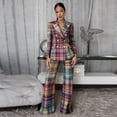 thumbnail image 1 of Plaid Power Suit with Wide-Leg Pants, 1 of 1