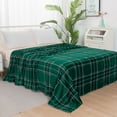Plaid Print All Season Fleece Blanket AntiStatic Plush, Soft and