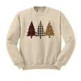 thumbnail image 1 of Plaid Print Christmas Trees Sweatshirt Unisex 3X-Large Sand, 1 of 5