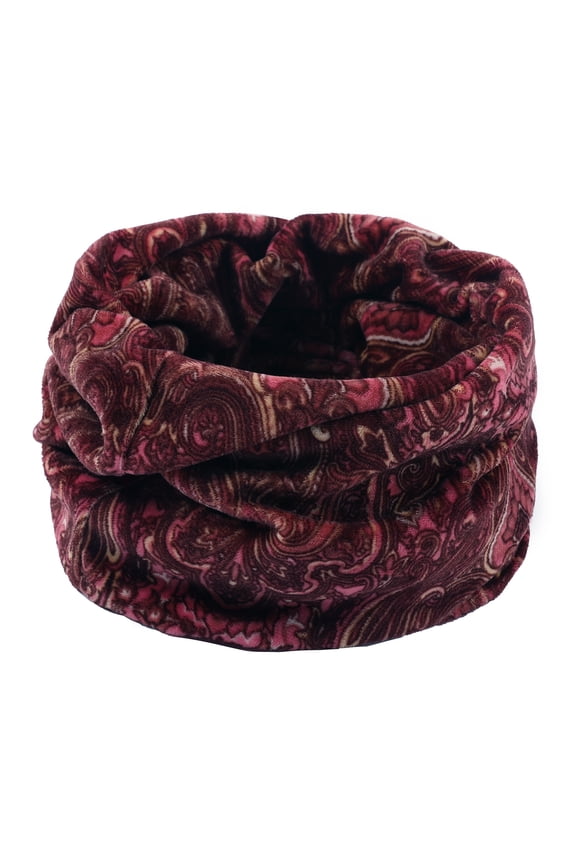 Plaid Print Fleece Neck Warmer, Double-Layer Knit Snood for Men & Women,26*24*1cm,14