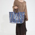 thumbnail image 1 of Plaid Print PVC Tote Bag for Women, Waterproof Plastic Handbag with Large Capacity for Shopping, Work, Travel, and Festive Gifting, Durable and Fashionable Design, 1 of 8