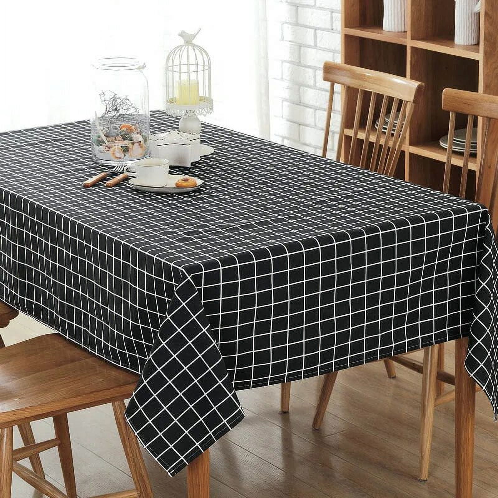 Plaid Print Pattern Waterproof Tablecloth Wedding Decor Rectangle Table