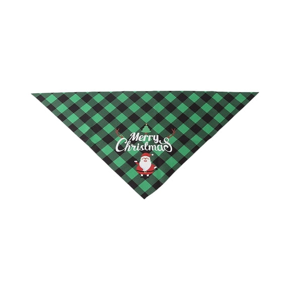 Plaid Print Reversible Bandana Festive Holiday Seasonal Neckwear Scarf For Cats And Dogs