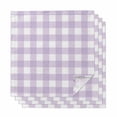 thumbnail image 1 of Plaid Purple Rural Style, Cloth Napkins, Rural Abstract Geometric Lattice Washable and Reusable Dinner Napkins Set of 4, Table Napkin for Kitchen Party Birthday Wedding Hotel Housewarming 20"x20", 1 of 8