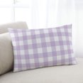 thumbnail image 1 of Plaid Purple Rural Style,King Size Pillow Cover,Pillowcase Protectors with Zipper,Breathable Decorative Throw Pillow Case Cover,Rural Abstract Geometric Lattice Pillow Shams for Couch Sofa 20x36Inch, 1 of 8
