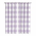 thumbnail image 1 of Plaid Purple Rural Style Kitchen Curtains 96 Inch Length, Rural Abstract Geometric Lattice Grommet Top Bedroom Living Room Curtains, Light Filtering Cafe Curtain Drapes 2 Panels Set 104''x96'', 1 of 9