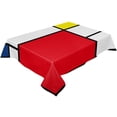 thumbnail image 1 of Plaid Rectangle Round Orange Red Tablecloths Waterproof Kitchen Items Coffee Table For living Room Home Decor Dining Table, 1 of 7