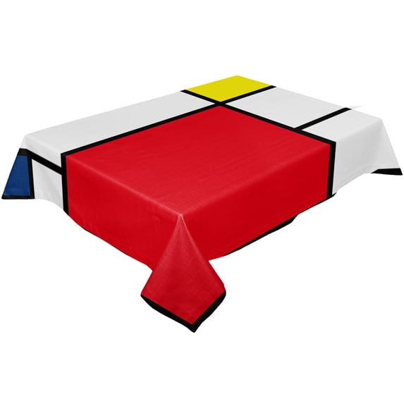 Plaid Rectangle Round Orange Red Tablecloths Waterproof Kitchen Items Coffee Table For living Room Home Decor Dining Table