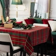 thumbnail image 1 of Plaid Rectangle Table Cloth 60x120 inch - Waterproof Holiday Decoration Tablecloth - Reusable Wipable Fabric Table Linen Cover for Kitchen, Indoor and Outdoor, 1 of 6