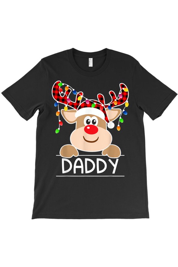 Plaid Reindeer Daddy Christmas Light Christmas Pajama Dad Themed - Thoughtful Gift Idea G30981 Unisex T-Shirt, Up to Size 5XL