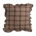 thumbnail image 1 of Plaid Ruffle Throw Pillow Cover Farmhouse Checkered Pillowcase Chic Vintage Square Decorative Cushion Cover for Bed Sofa Living Room, 18"x18", 1 of 6