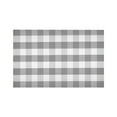 thumbnail image 1 of Plaid Rug, 25.6 x 49 in Grey and White Outdoor Rug Front Door Decorative Mat, Hand-Woven Foldable Rug for Layered Door Mats Washable Carpet for Front Porch, Entryway, Farmhouse, 1 of 3