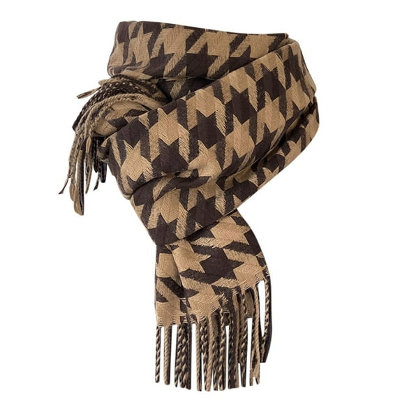 Plaid Scarf for Women Thick Warm Long Shawl Long Scarves Knit Wraps Cold Weather Winter