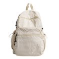 thumbnail image 1 of Plaid School Backpack, Heavy Duty School Bag with Drawstring Side Pockets, Multi-pocket Backpack for Travel College Work, Gray, 1 of 10