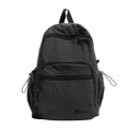 thumbnail image 1 of Plaid School Backpack, Lightweight School Bag with Drawstring Side Pockets, Cute Aesthetic Laptop Backpack for Outdoor College Work (White), 1 of 8