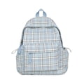 thumbnail image 1 of Plaid School Backpack, Spacious Backpack with Multi-pocket, Lightweight Breathable Bookbag for Middle School College, Blue, 1 of 9