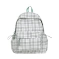 thumbnail image 1 of Plaid School Backpack, Spacious Backpack with Multi-pocket, Lightweight Breathable Bookbag for Middle School College, Green, 1 of 8