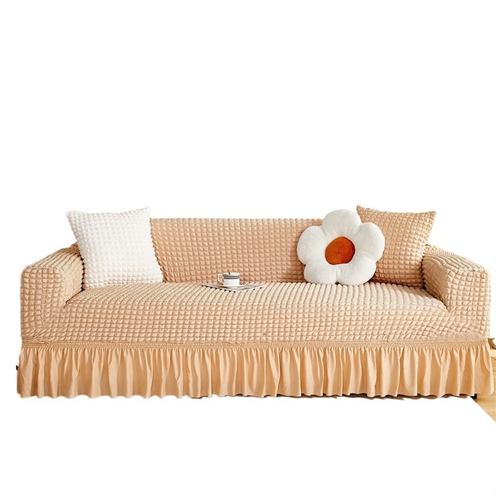 Plaid Seersucker Sofa Cover For Living Room Stretch For Home Armchair Cover 1/2/3/4 Seat Corner Sofa Couch Cover