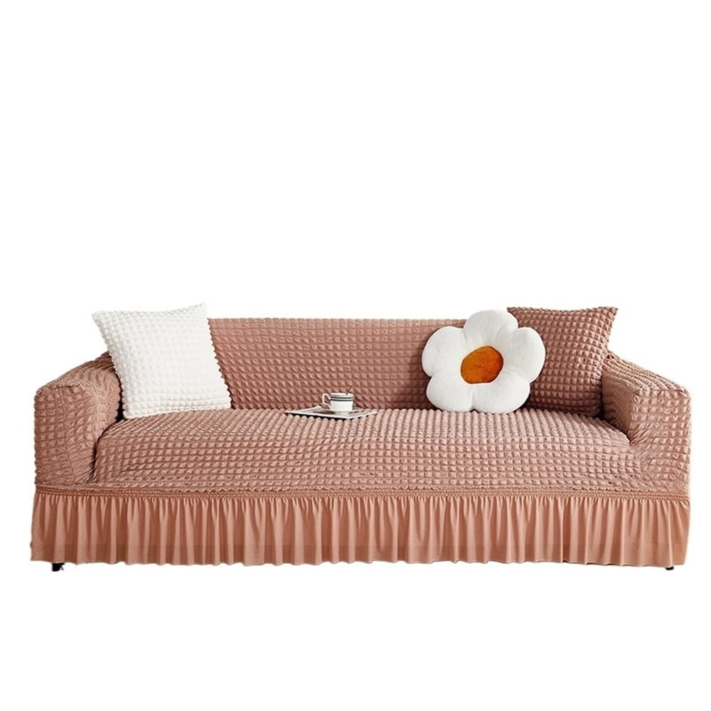 Plaid Seersucker Sofa Cover For Living Room Stretch For Home Armchair Cover 1/2/3/4 Seat Corner Sofa Couch Cover