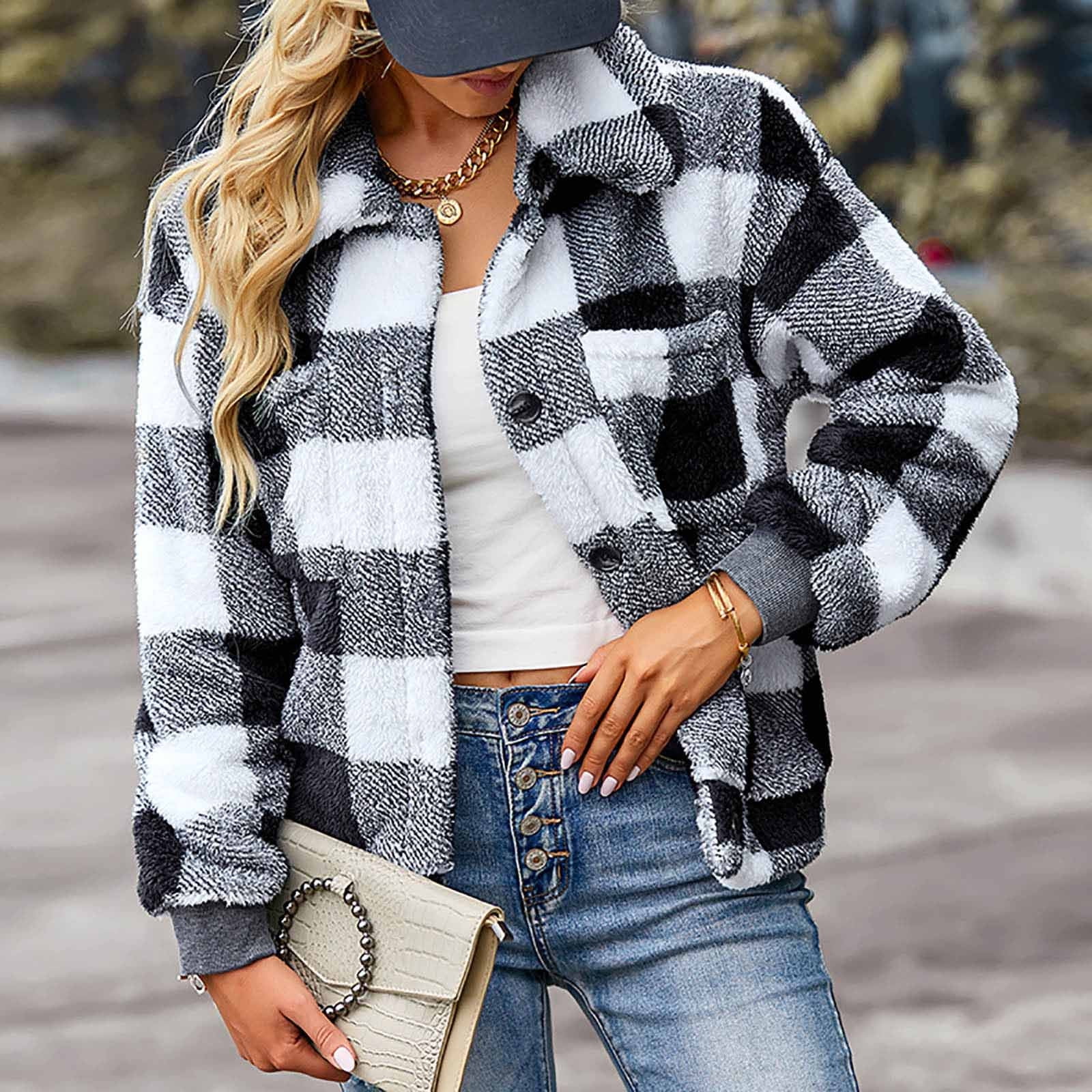 Plaid jackets and coats Clearance