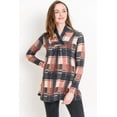 thumbnail image 1 of Plaid Shawl Collar Maternity Tunic Sweater, 1 of 4