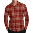 thumbnail image 1 of Plaid Shirt for Men Long Sleeve Button Down Shirt Men Casual Fall Winter Tropical Beach Shirts Men Hawaii Party Blouse, 1 of 7