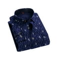 thumbnail image 1 of Plaid Shirt for Men Winter Warm Long Sleeve Lapel Neck Casual Slim Fit Tops Thicken Fleece Pullover, 1 of 2