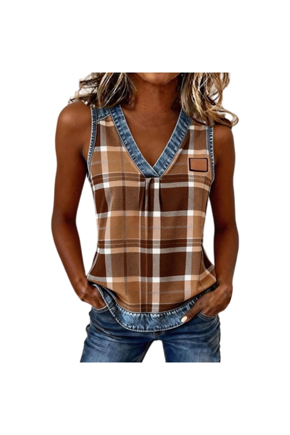 Plaid Shirts For Women Businesscasual Tops For Women Beach Outfits For Women Boxy Tank Tops For Women Wide Strap Tank Tops For Women Garment Friendly Tank Tops Elegant Tops For Women