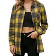 thumbnail image 1 of Plaid Shirts for Women Casual Flannel Long Sleeve Button Down Shirt, 1 of 8