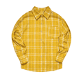 thumbnail image 1 of Plaid Shirts for Women! Comdrip Ladies' Autumn Style Loose Casual Retro Plaid Long Sleeved Shirt Womens Gingham Top Yellow M, 1 of 4