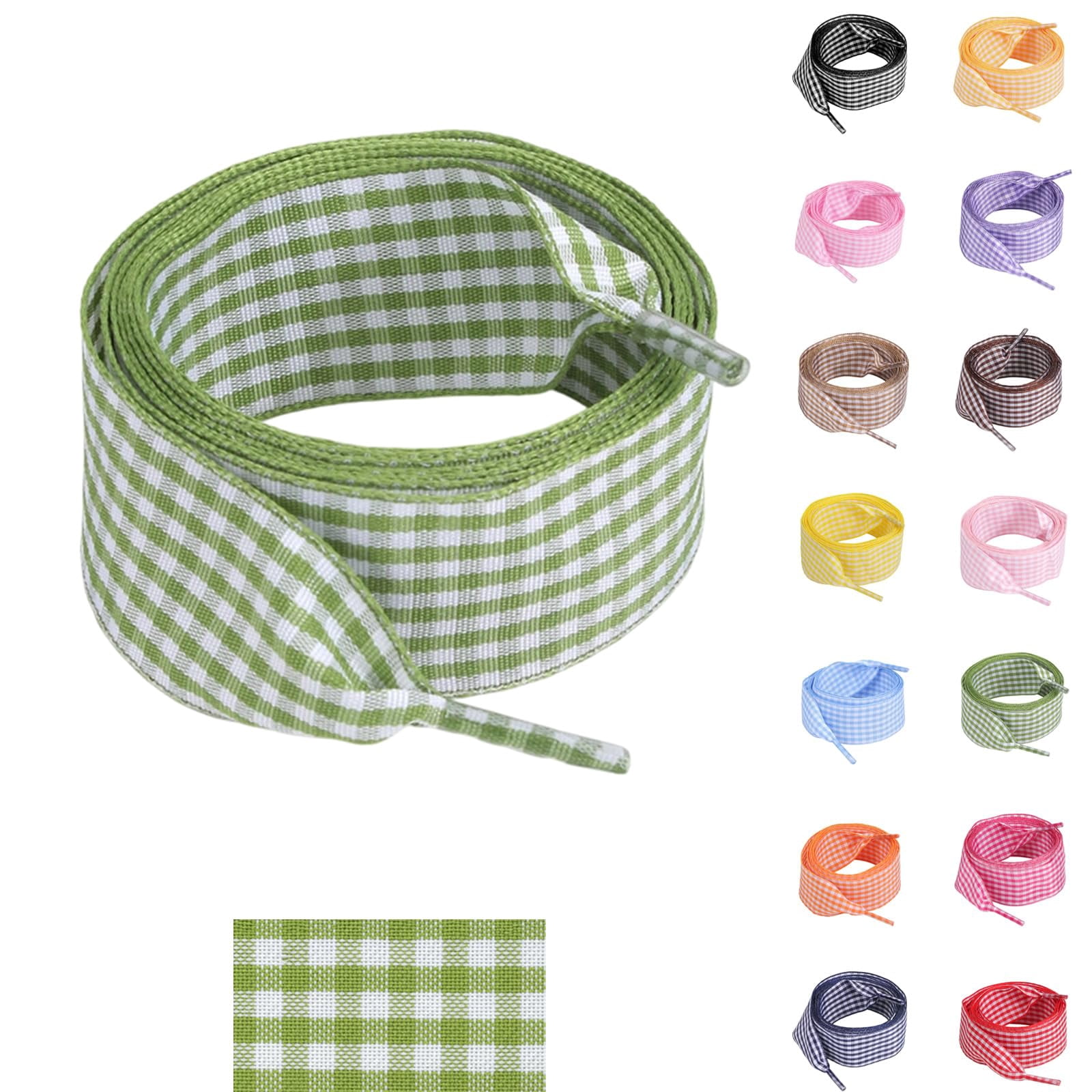 Plaid Shoe Laces, Gingham Pattern Shoelaces for Sneakers and Casual ...