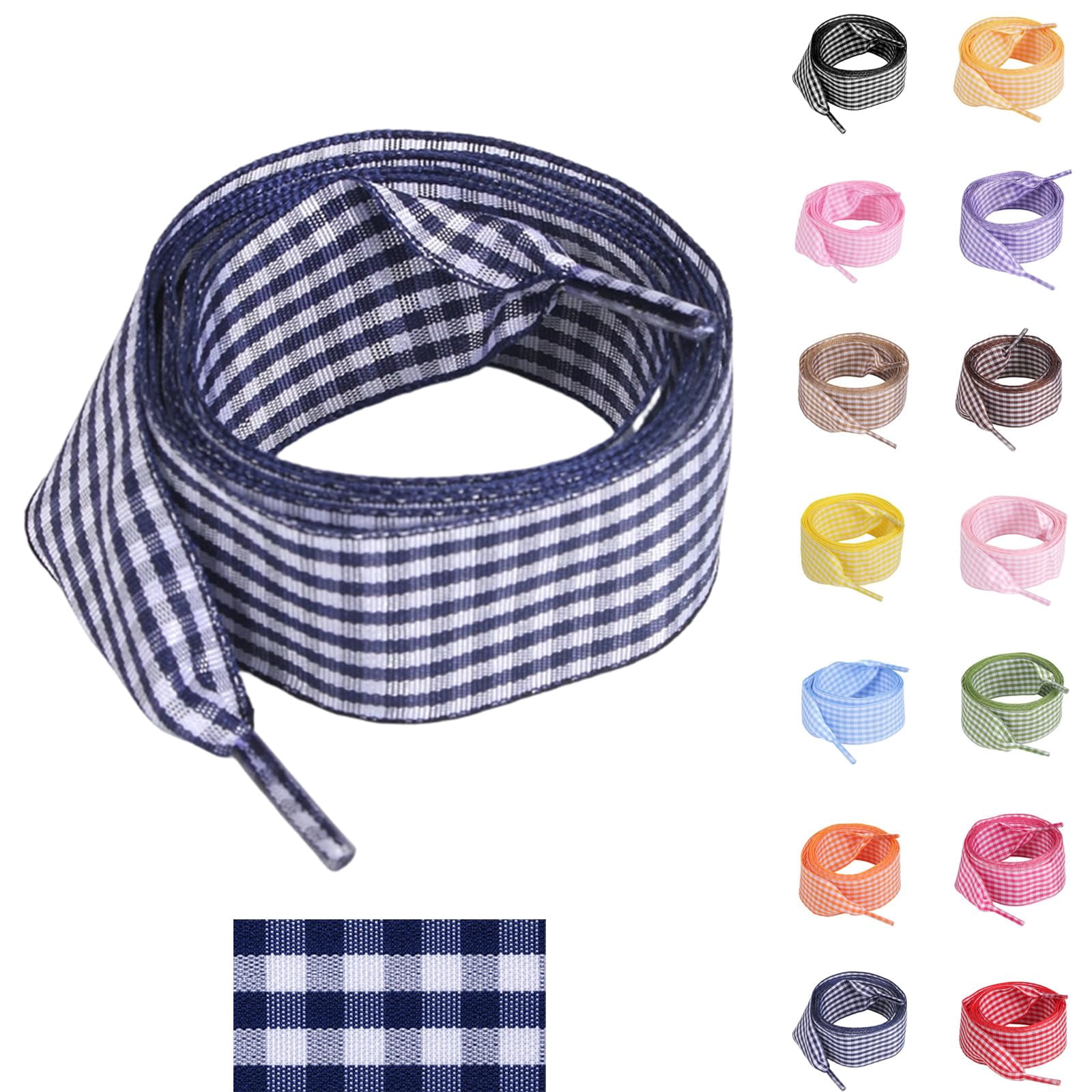 Plaid Shoe Laces, Gingham Pattern Shoelaces for Sneakers and Casual ...