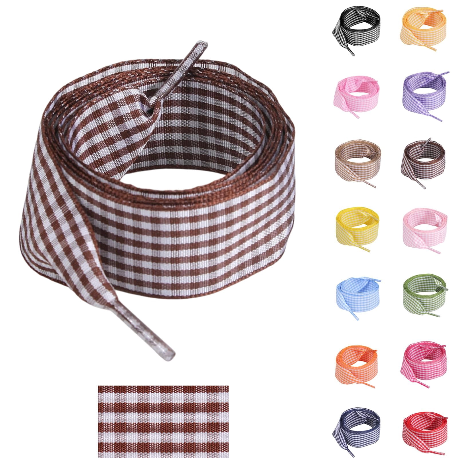 Plaid Shoe Laces, Gingham Pattern Shoelaces for Sneakers and Casual ...