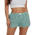thumbnail image 1 of Plaid Shorts for Women Casual Elastic Waist Aesthetic Lounge Bottom Baggy Pajama Shorts Boxers Sleepwear, 1 of 6