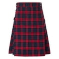 thumbnail image 1 of Plaid Skirt Women Knee Length Wool Pleated Skirt High Waisted Relaxed Fit Tartan Skirt Spring Fall Red XXXXXL, 1 of 8